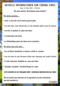 Aktuelle Informationen der Stadt Bad Dürkheim zum Corona-Virus Stand 24.03.2020 19:00 Uhr