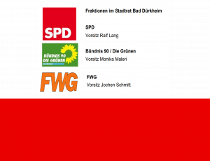 Stadtratsfraktion Bad Dürkheim SPD Bündnis 90 Die Grünen FWG