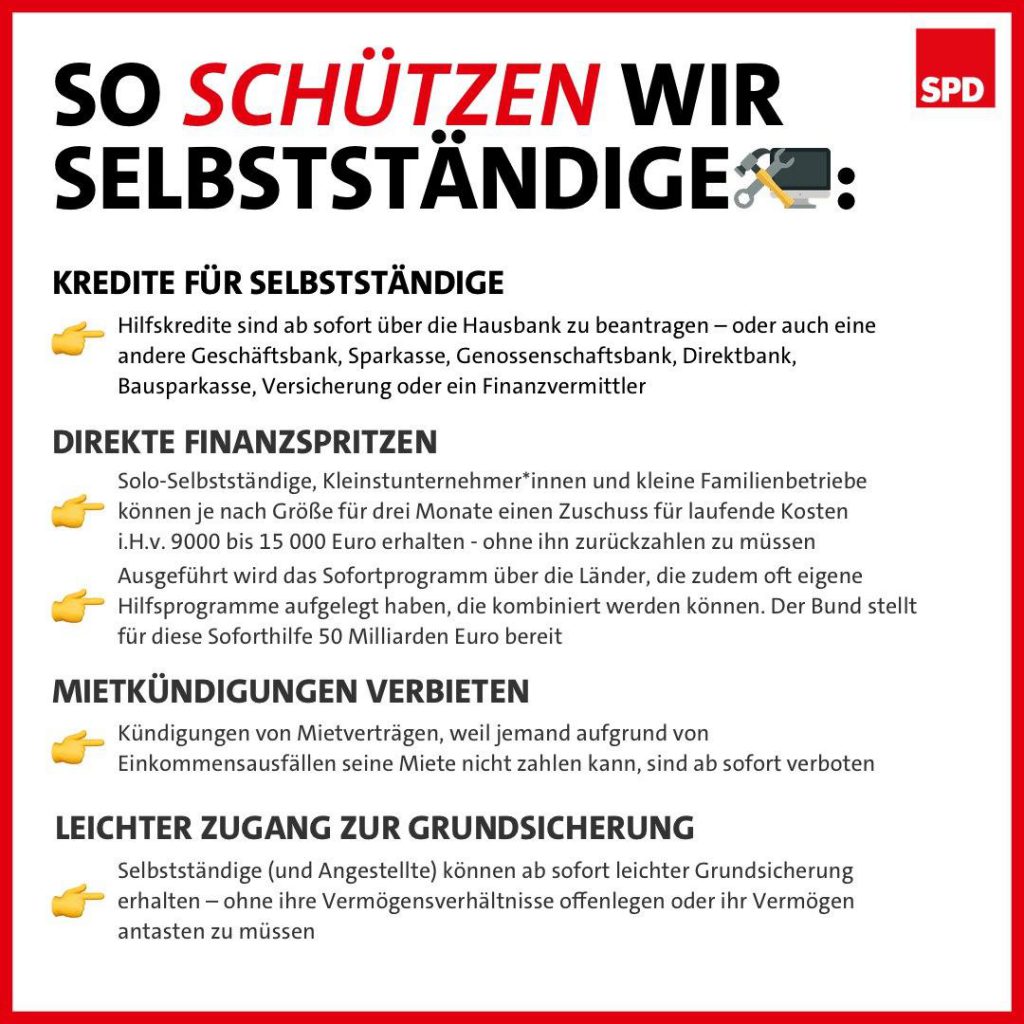 SPD So schützen wir Selbstständige