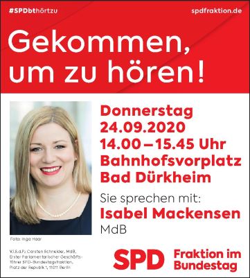 Isabel Mackensen - Gekommen um zu hören! 24.09.2020 Bahnhofsvorplatz Bad Dürkheim